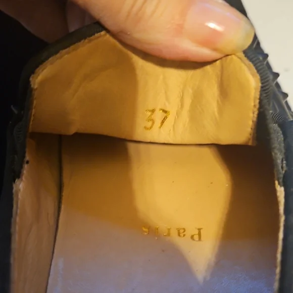 Christian La Boutin Black Studded Slip-On's - Picture 10 of 12